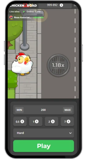 Chicken near road, 1.18x