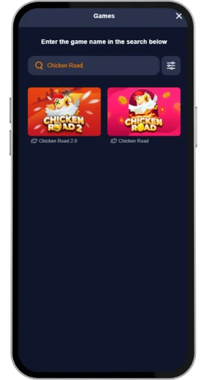 Game interface for Chicken Road 2