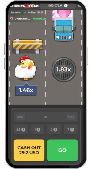 Fortschritt mit Risiko 1.83x Multiplikator