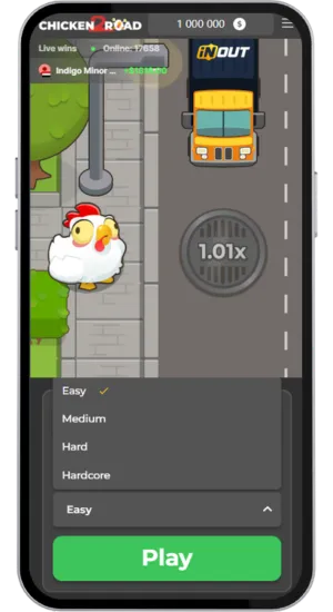 Einsatz- und Risikoeinstellung für Chicken Road 2