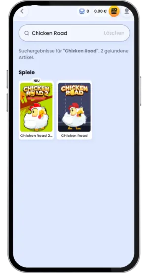 Spieloberfläche von Chicken Road 2